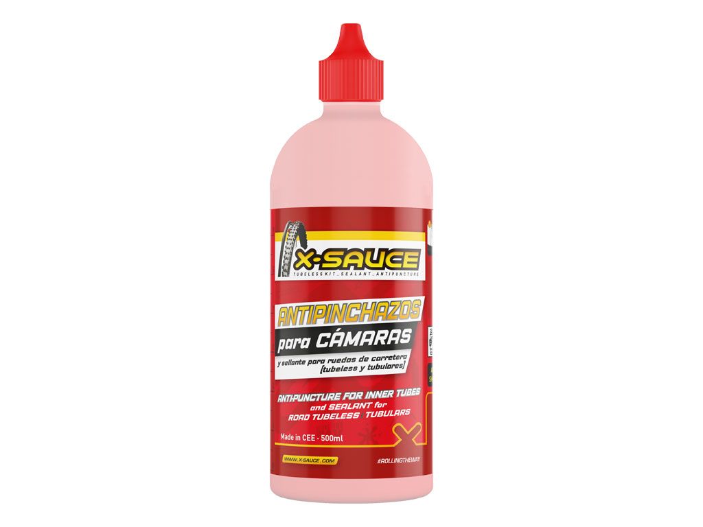 X-SAUCE - Antipinchazos para Cámara + Tubeless y Tubular Carretera - 500 ml - 18754