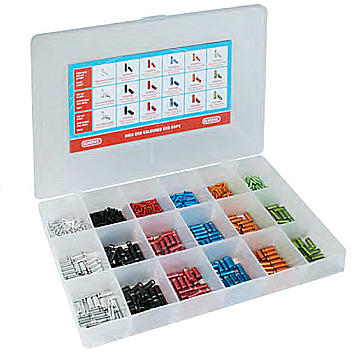 ELVEDES - Caja Set de terminales de cable y funda en 6 colores (900 piezas) - E2012020