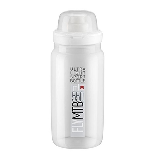 [000958] ELITE - Fly MTB - Transparente Logo Gris 550 ml - 196002