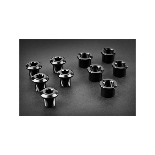 [000331] ABSOLUTE BLACK - Set Tornillos Platos - Cortos 4 uds - 133201