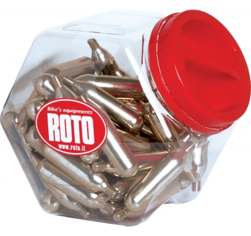 [000502] ROTO - Bombona CO2 16g con rosca ( box contenedor 50x) - RT3180B